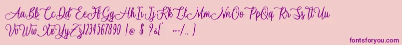 Fonte Navy Ballad   Personal Use – fontes roxas em um fundo rosa