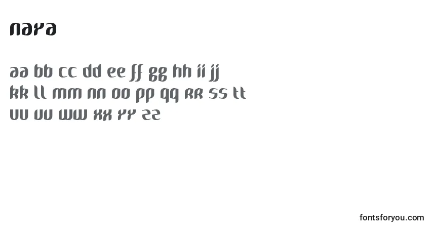 A fonte Naya – alfabeto, números, caracteres especiais