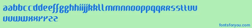 Naya Font – Blue Fonts on Green Background