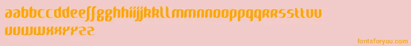 Naya Font – Orange Fonts on Pink Background