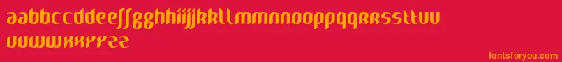 Naya Font – Orange Fonts on Red Background