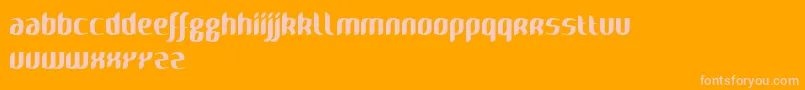 Naya Font – Pink Fonts on Orange Background