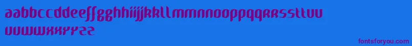 Naya Font – Purple Fonts on Blue Background
