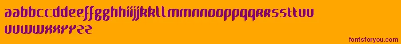 Naya Font – Purple Fonts on Orange Background