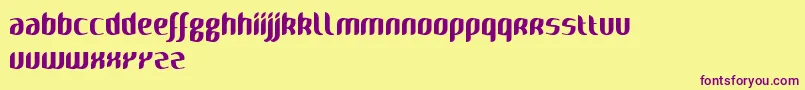 Naya Font – Purple Fonts on Yellow Background