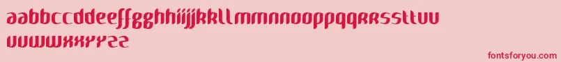 フォントNaya – ピンクの背景に赤い文字