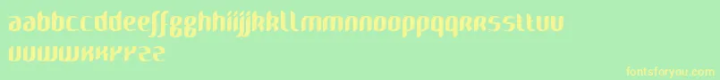Naya Font – Yellow Fonts on Green Background
