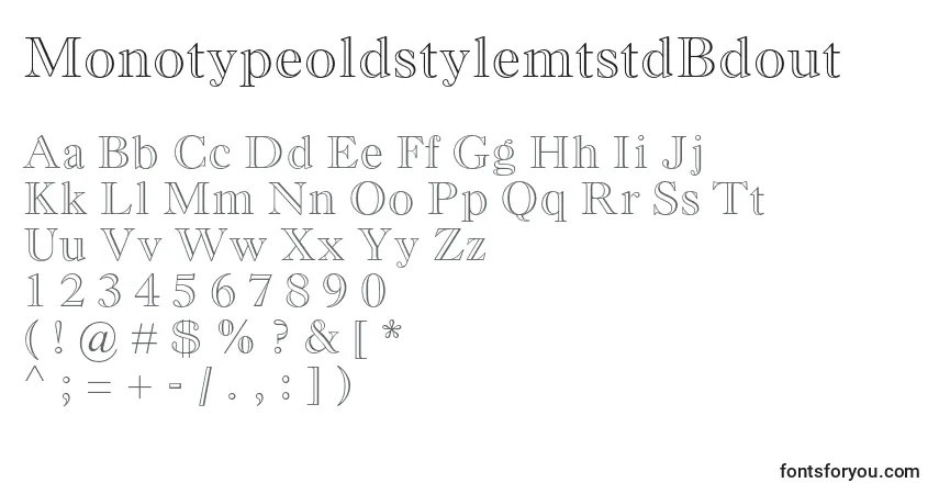Fuente MonotypeoldstylemtstdBdout - alfabeto, números, caracteres especiales