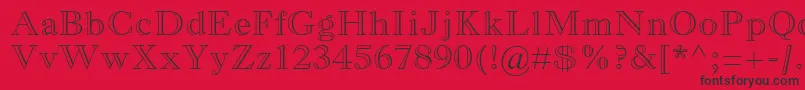 MonotypeoldstylemtstdBdout Font – Black Fonts on Red Background