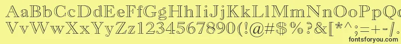 MonotypeoldstylemtstdBdout Font – Black Fonts on Yellow Background