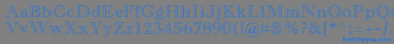 MonotypeoldstylemtstdBdout Font – Blue Fonts on Gray Background