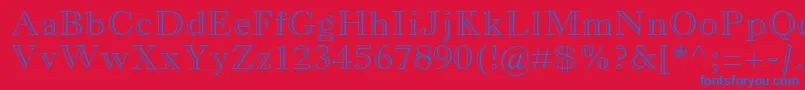 MonotypeoldstylemtstdBdout Font – Blue Fonts on Red Background