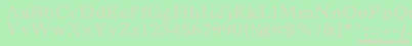 Fonte MonotypeoldstylemtstdBdout – fontes rosa em um fundo verde