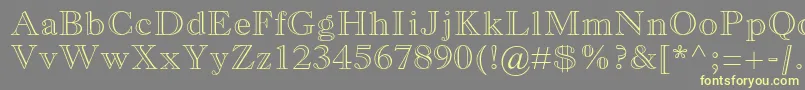 MonotypeoldstylemtstdBdout Font – Yellow Fonts on Gray Background