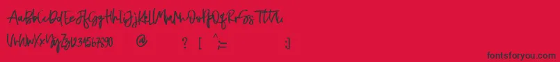 Naycila Font – Black Fonts on Red Background