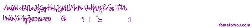 Naycila-Schriftart – Violette Schriften auf weißem Hintergrund