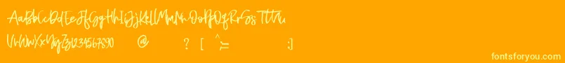 Naycila-Schriftart – Gelbe Schriften auf orangefarbenem Hintergrund