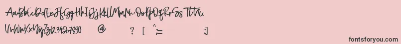 Naycila Font – Black Fonts on Pink Background
