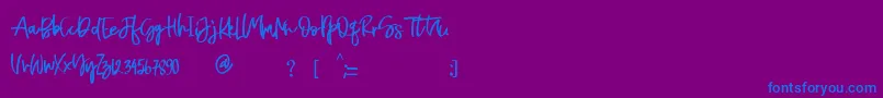 Naycila Font – Blue Fonts on Purple Background