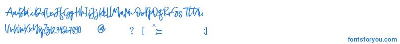 Naycila-Schriftart – Blaue Schriften