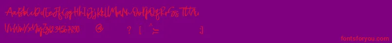 Naycila Font – Red Fonts on Purple Background