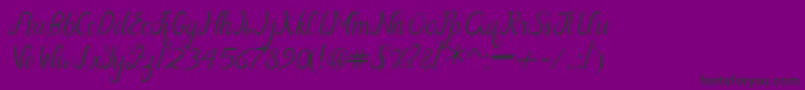 Nayla Free-Schriftart – Schwarze Schriften auf violettem Hintergrund