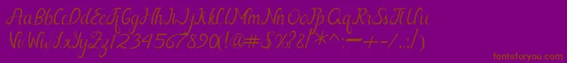 Шрифт Nayla Free – коричневые шрифты на фиолетовом фоне