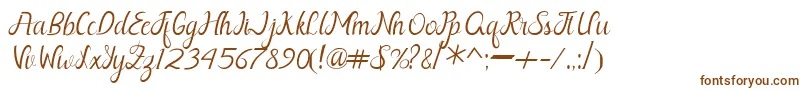 Шрифт Nayla Free – коричневые шрифты на белом фоне