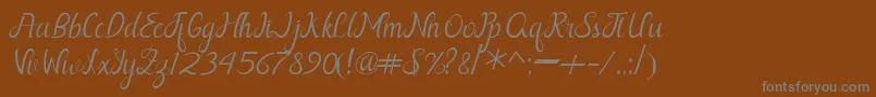 Шрифт Nayla Free – серые шрифты на коричневом фоне