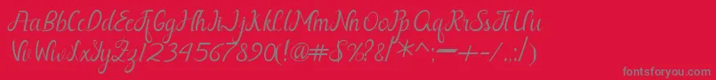 Шрифт Nayla Free – серые шрифты на красном фоне