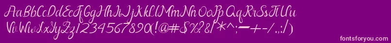 Шрифт Nayla Free – розовые шрифты на фиолетовом фоне
