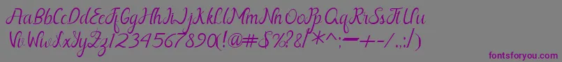Шрифт Nayla Free – фиолетовые шрифты на сером фоне
