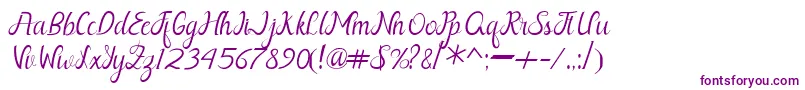 Nayla Free Font – Purple Fonts on White Background