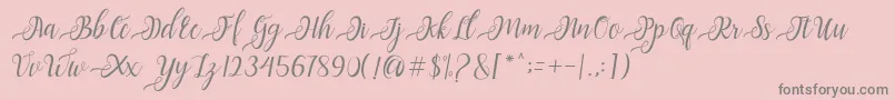 fuente Nayla Script – Fuentes Grises Sobre Fondo Rosa