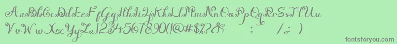 nayshilla Font – Gray Fonts on Green Background