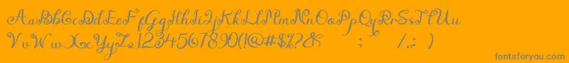 nayshilla Font – Gray Fonts on Orange Background