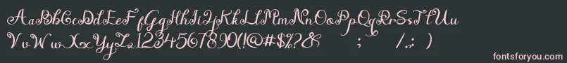 nayshilla Font – Pink Fonts on Black Background
