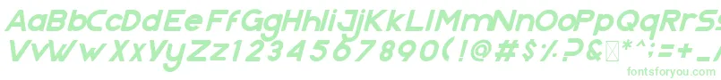 フォントNazegul Italic – 緑のフォント