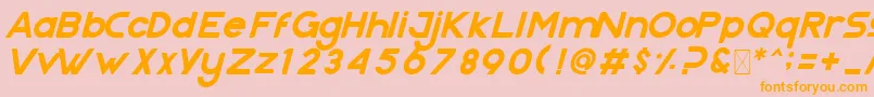 fuente Nazegul Italic – Fuentes Naranjas Sobre Fondo Rosa