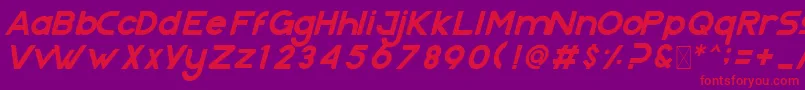 Шрифт Nazegul Italic – красные шрифты на фиолетовом фоне