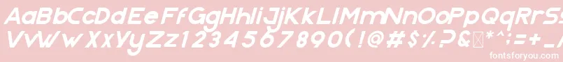 fuente Nazegul Italic – Fuentes Blancas Sobre Fondo Rosa