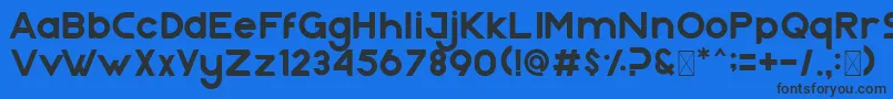 Nazegul Regular Font – Black Fonts on Blue Background