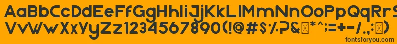 Nazegul Regular Font – Black Fonts on Orange Background