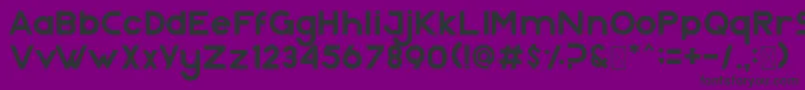 Fonte Nazegul Regular – fontes pretas em um fundo violeta