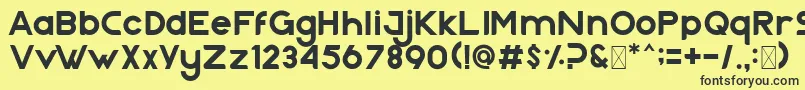 Nazegul Regular Font – Black Fonts on Yellow Background