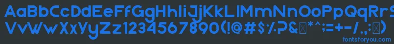 Nazegul Regular Font – Blue Fonts on Black Background