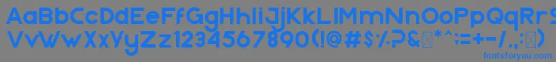 Nazegul Regular Font – Blue Fonts on Gray Background