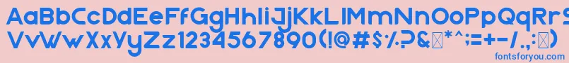 Nazegul Regular Font – Blue Fonts on Pink Background