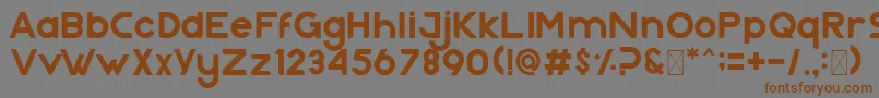 Nazegul Regular Font – Brown Fonts on Gray Background