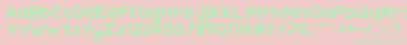 Nazegul Regular Font – Green Fonts on Pink Background